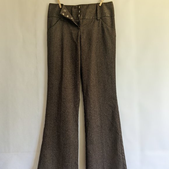 iZ Byer California: flared leg, mid-rise pants, sz 7. Brown twill work pants - Picture 3 of 15